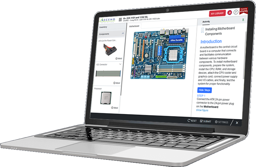 Ascend lab on laptop
