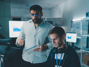 Students completing hands-on cybersecurity lab exercises in a virtual training environment